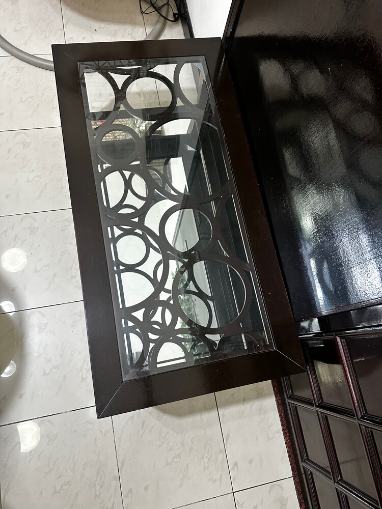 Glass coffee table + 2 side table - 6