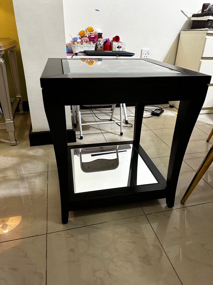 Glass coffee table + 2 side table - 7