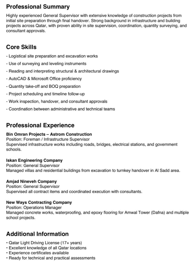 General supervisor - 3