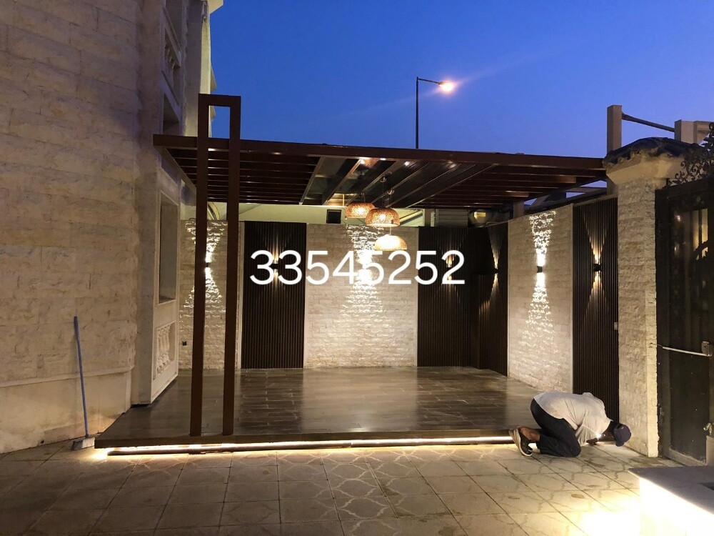 جلسات وبرجلات خارجيه وعشب صناعي - 6