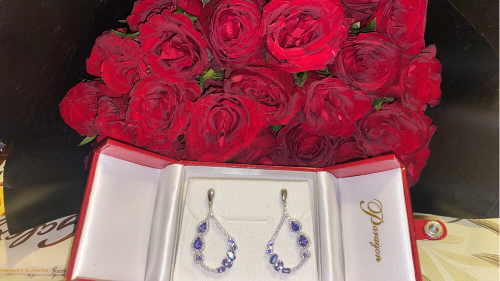 rare gemstone tanzanite earrings - 1