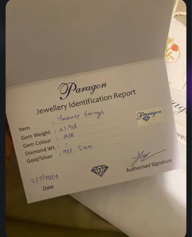 rare gemstone tanzanite earrings - 2