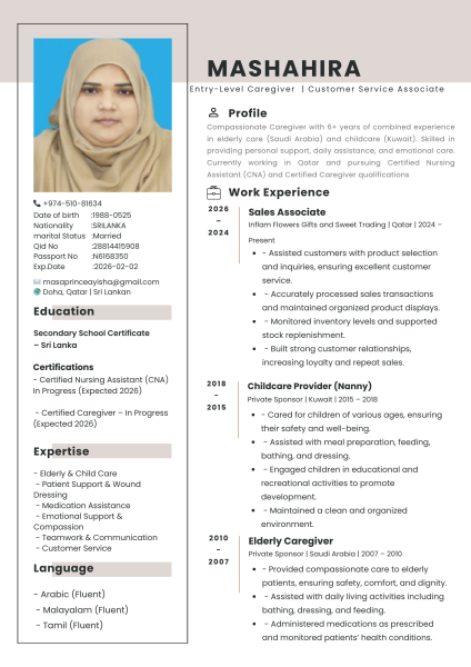 Experienced Caregiver - 1