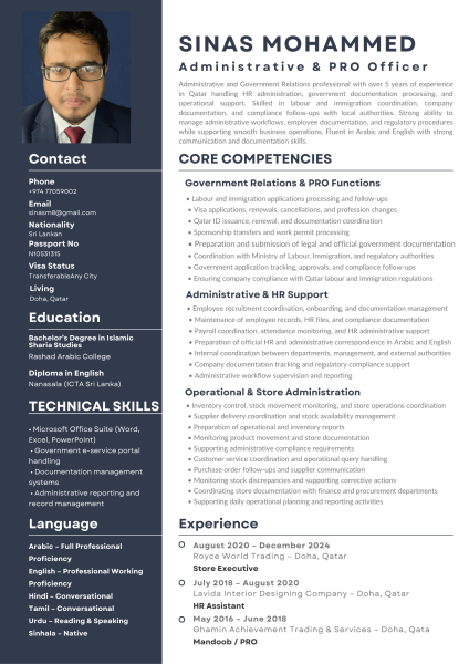 Administrative & PRO Officer - 1
