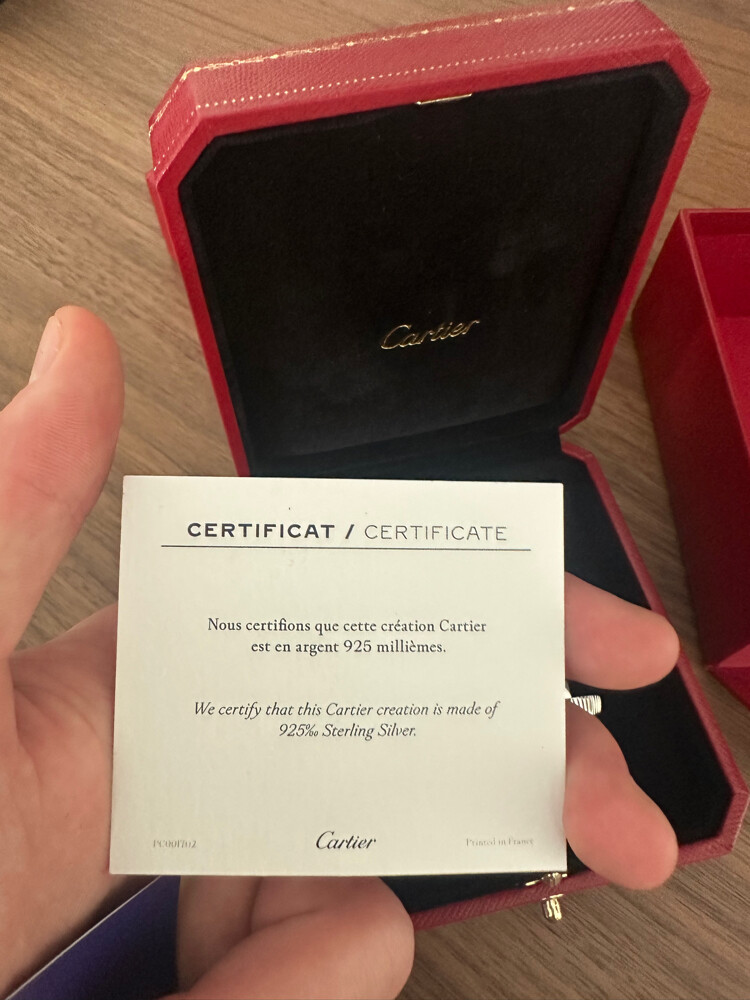 Cartier cuffinks silver blue - 2