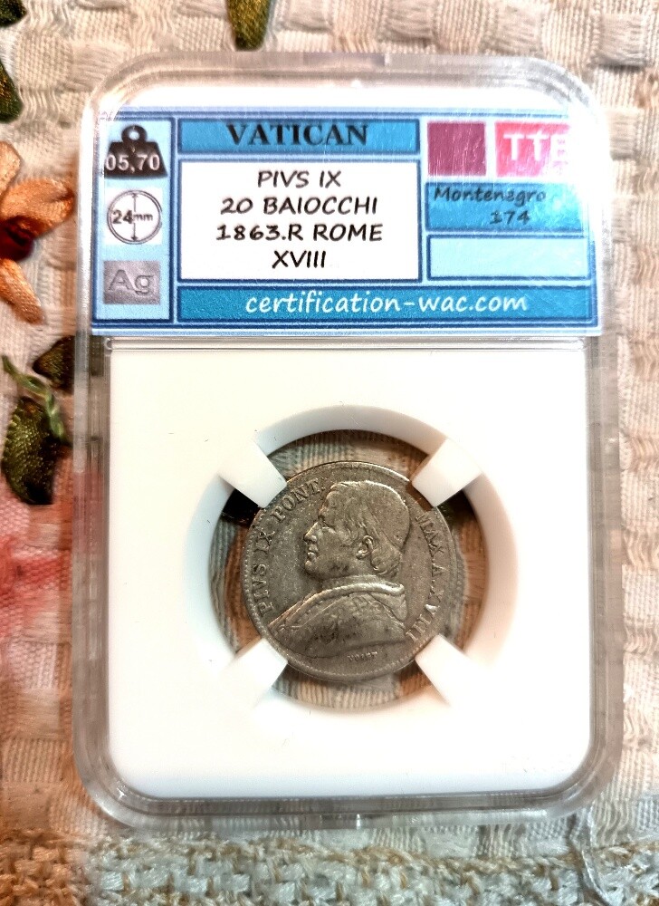 20 Baiocchi Silver Papal State - 4