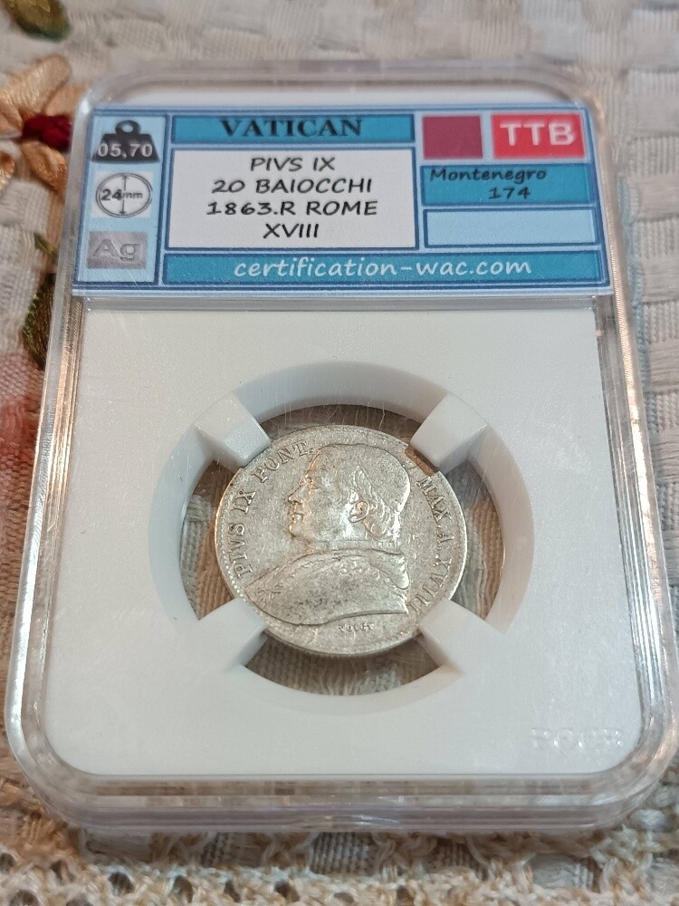 20 Baiocchi Silver Papal State - 1