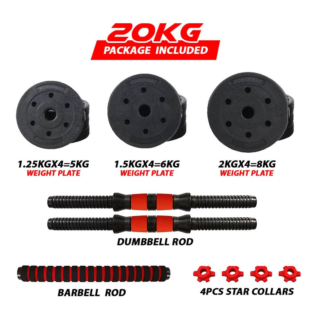 20kg dumbbell and barbell set - 4
