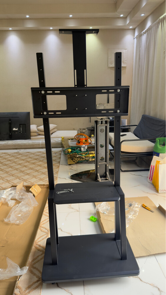 Tv stand with portable trolleys - 1