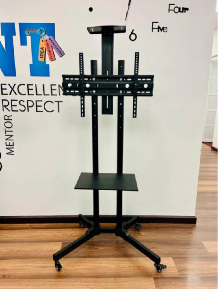 Tv stand with trolleys portable - 2