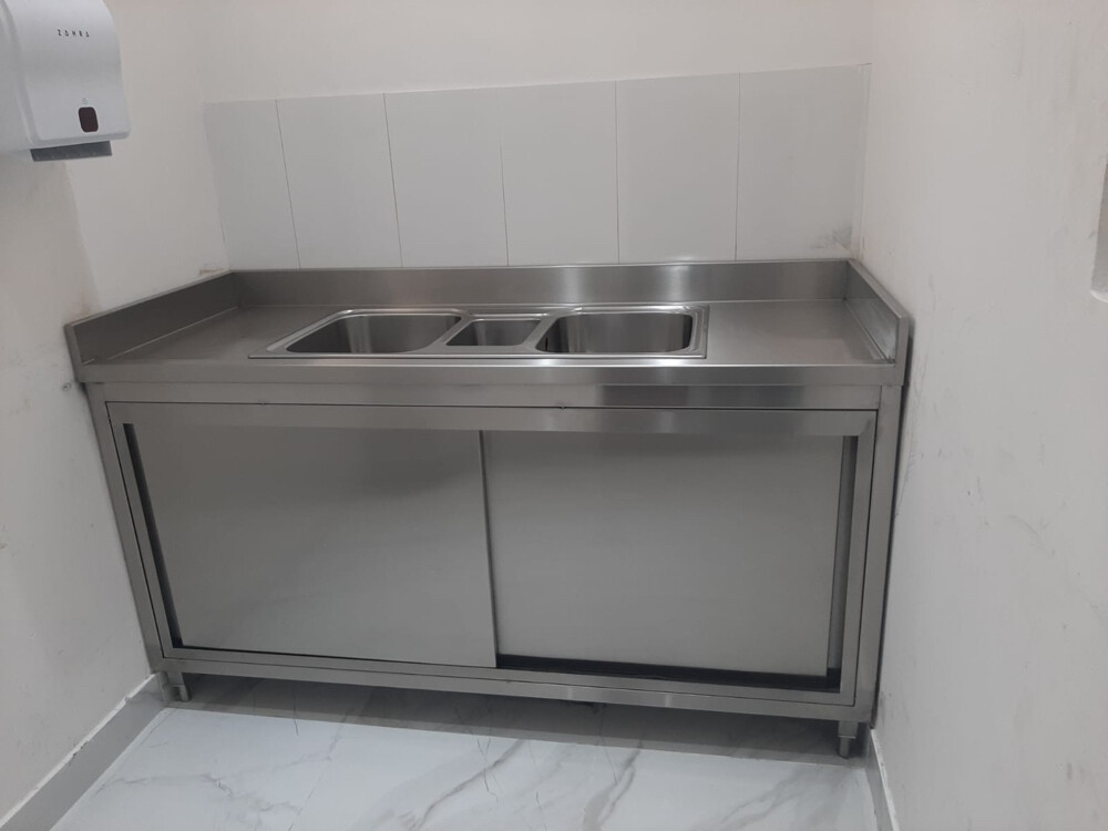 stainless steel kitchen cabinets  - 11