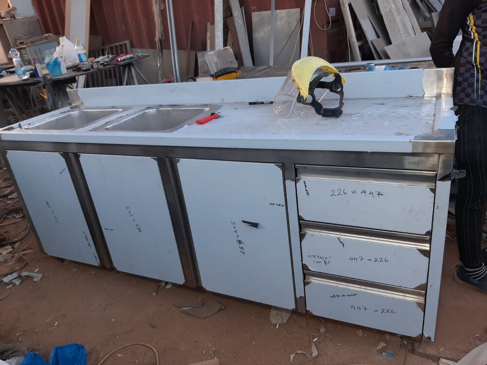 stainless steel kitchen cabinets  - 7