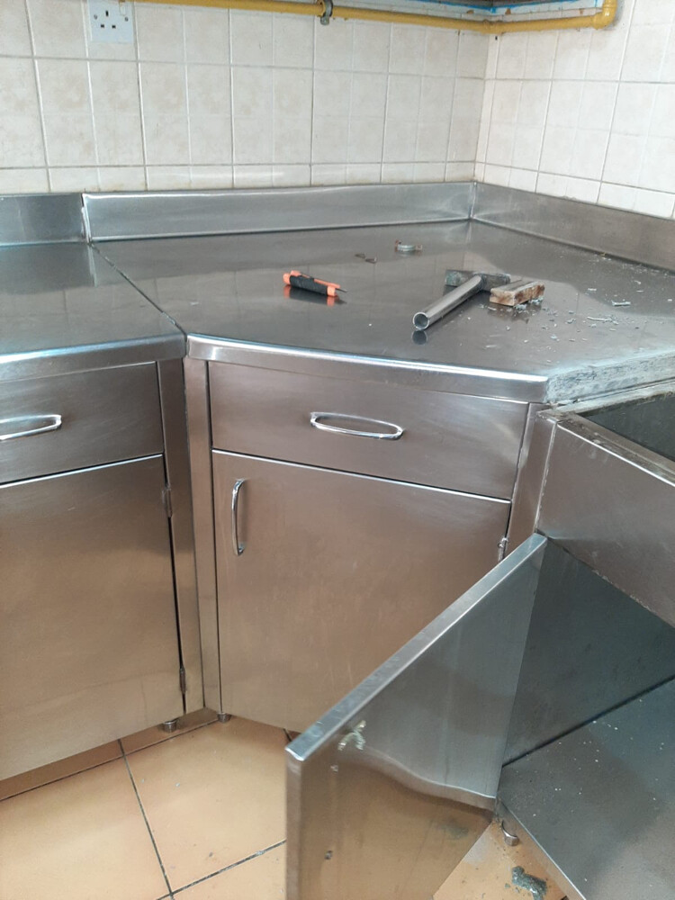 stainless steel kitchen cabinets  - 14