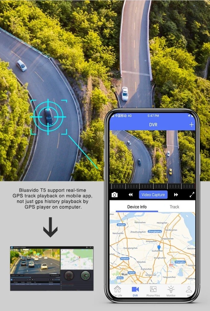 jc400p  4g dashcam GPS Audio Live - 5