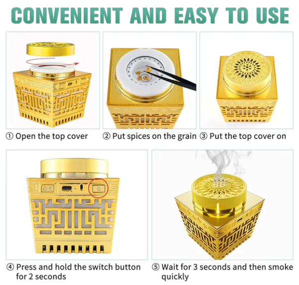 Incense Bakhoor Burner with Quran - 2