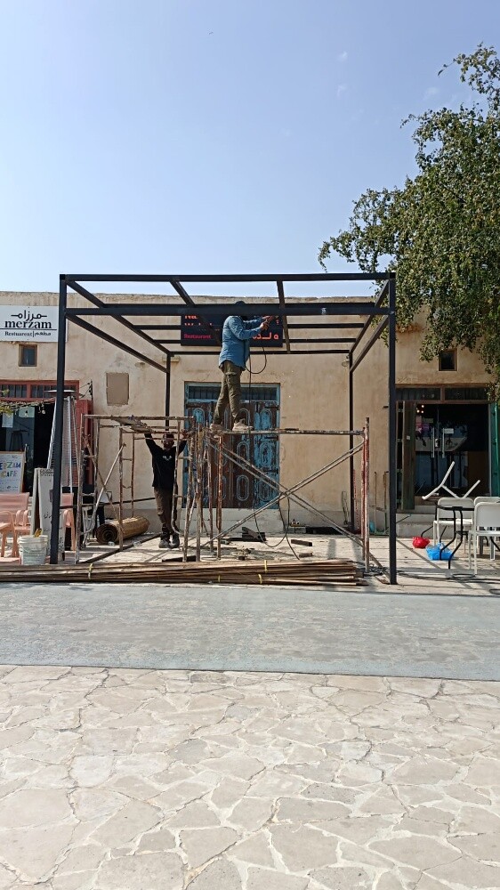 مظلات خيرزان  مع عمل عزل كامل - 1