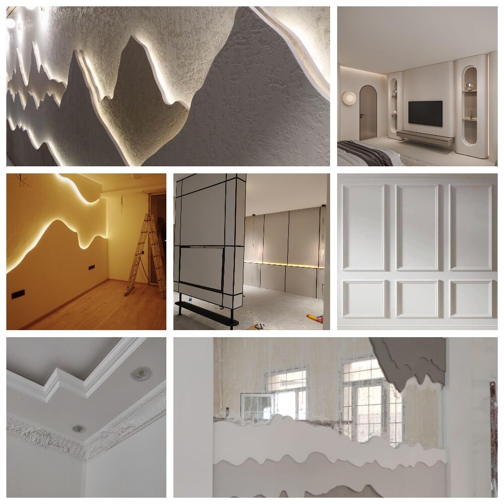 gypsums Tv decorations - 1
