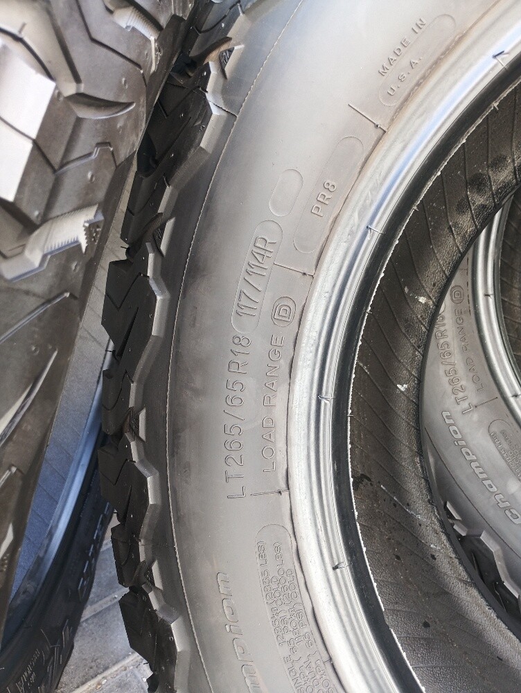 265-65-r18 Bfgoodrich - 4