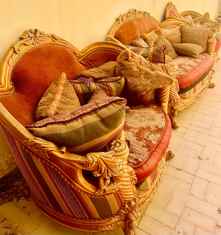 used sofa with specialwood - 4