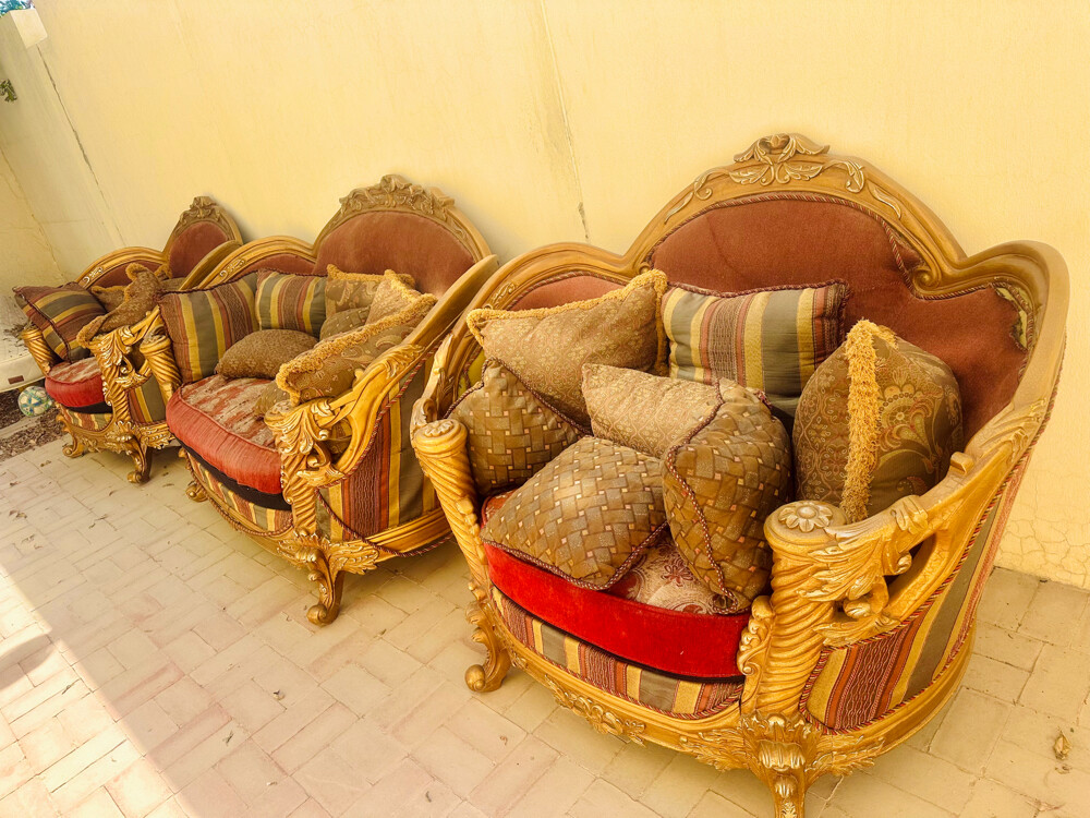 used sofa with specialwood - 3