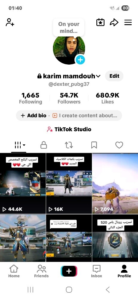 tiktok account - 1