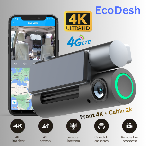 4G 4K car dash camera GPS Audio - 3