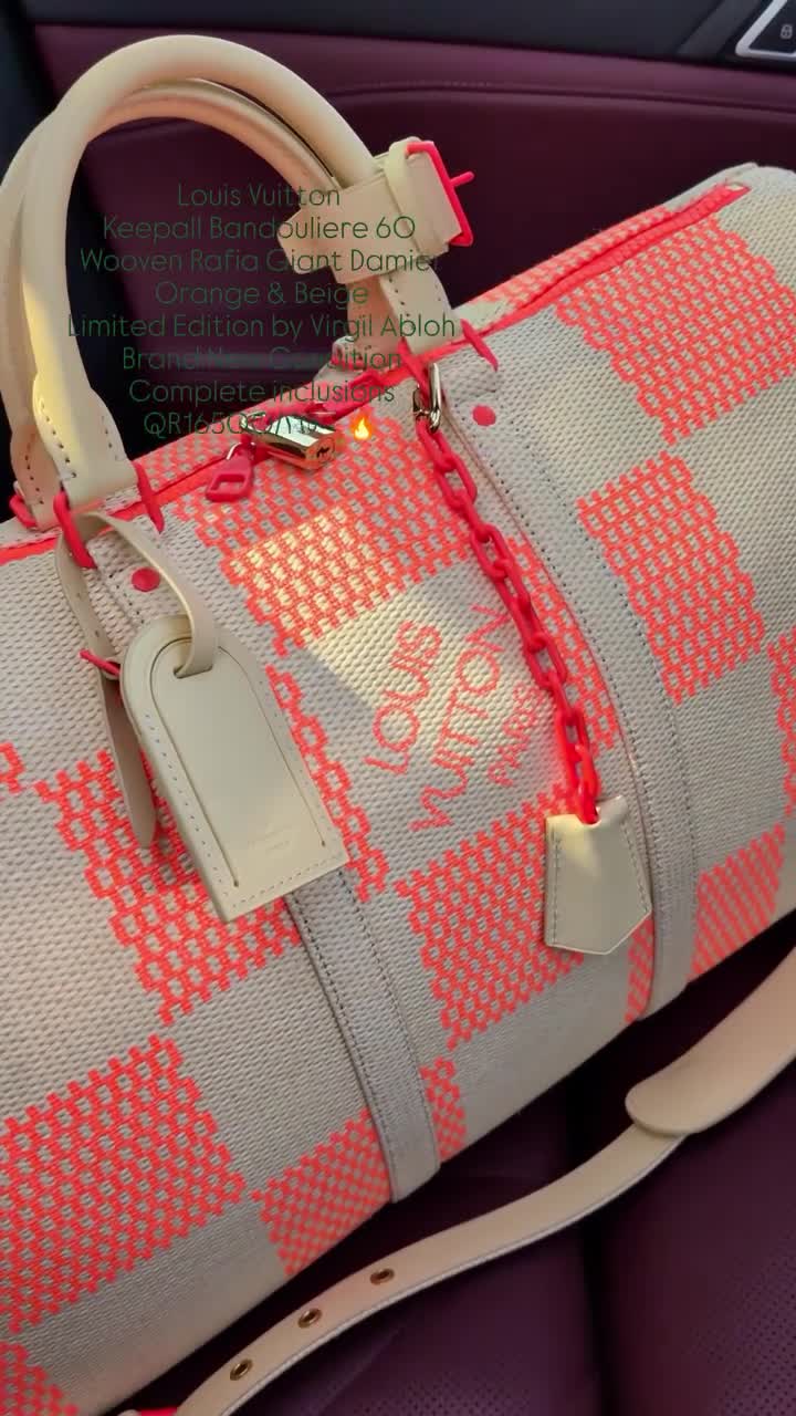 Original LV Keepall Woven Raphia - 1