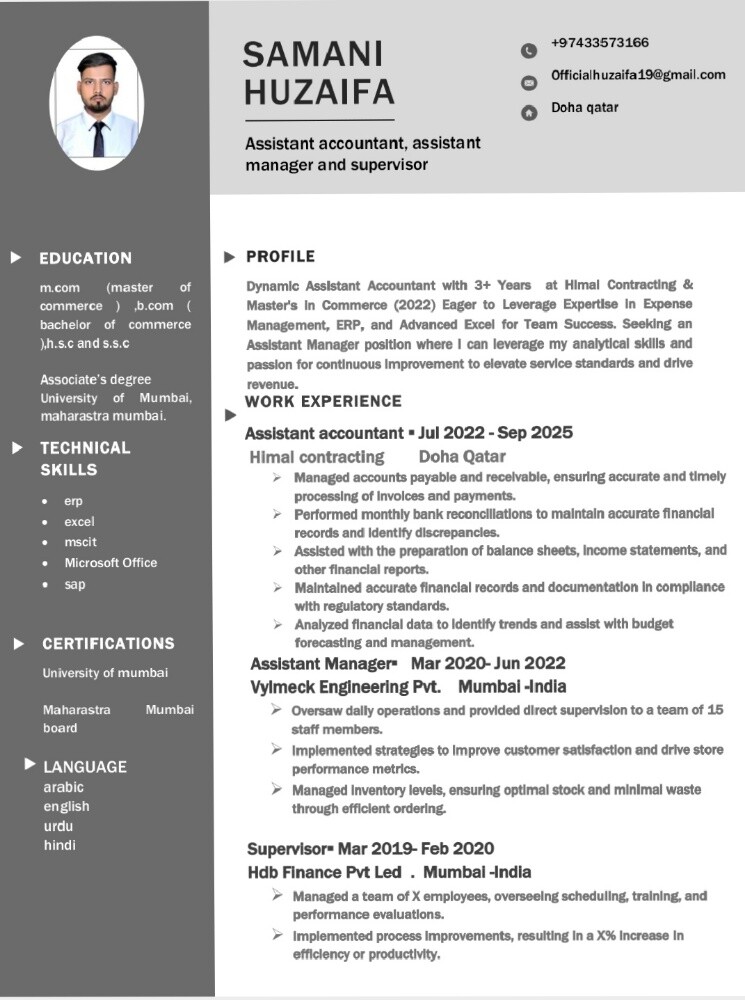 Assistant Accountant - 1