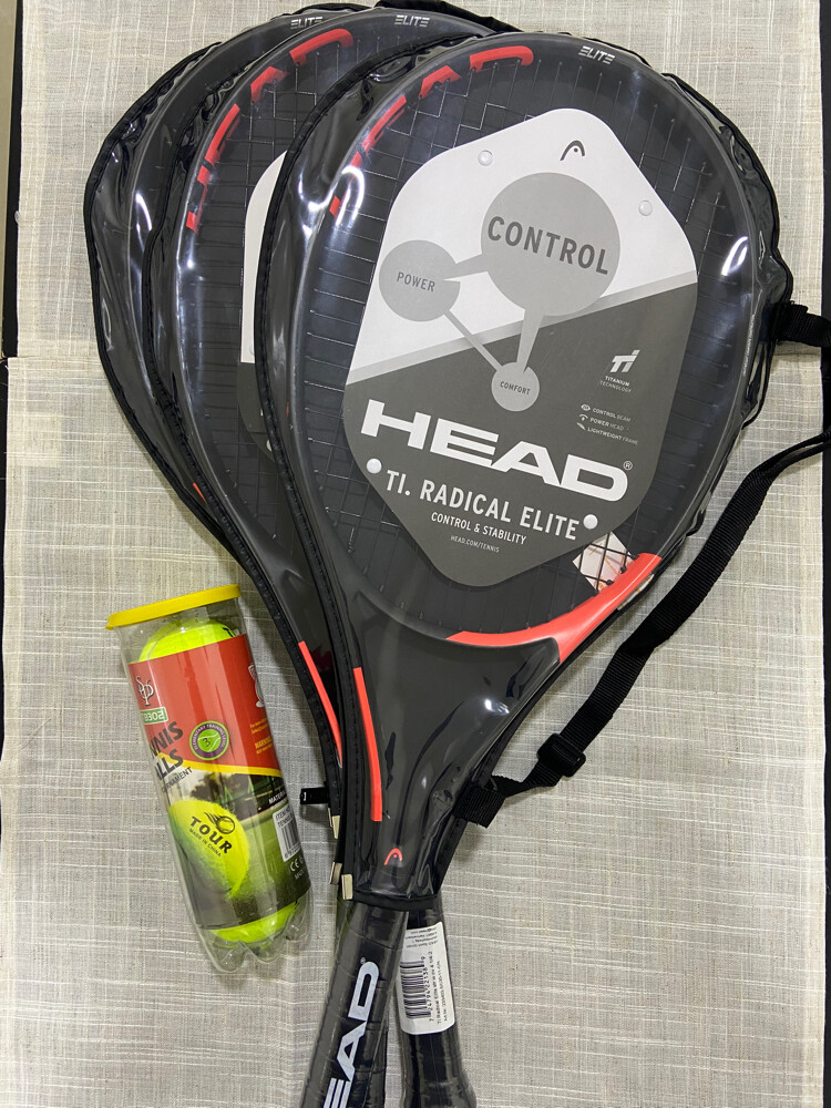 2 rackets 3 balls. all new - 1
