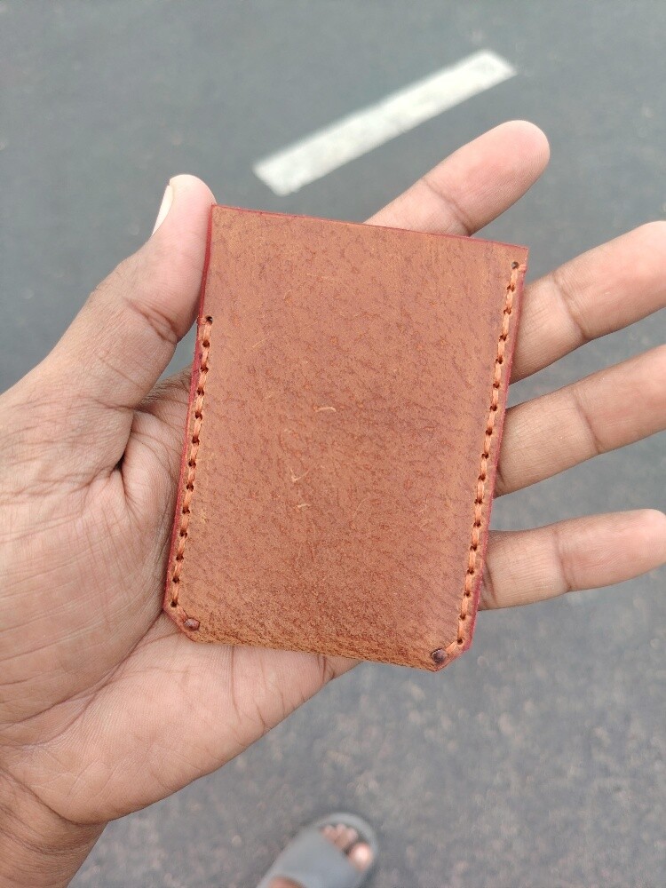 Natural leather wallet - 5