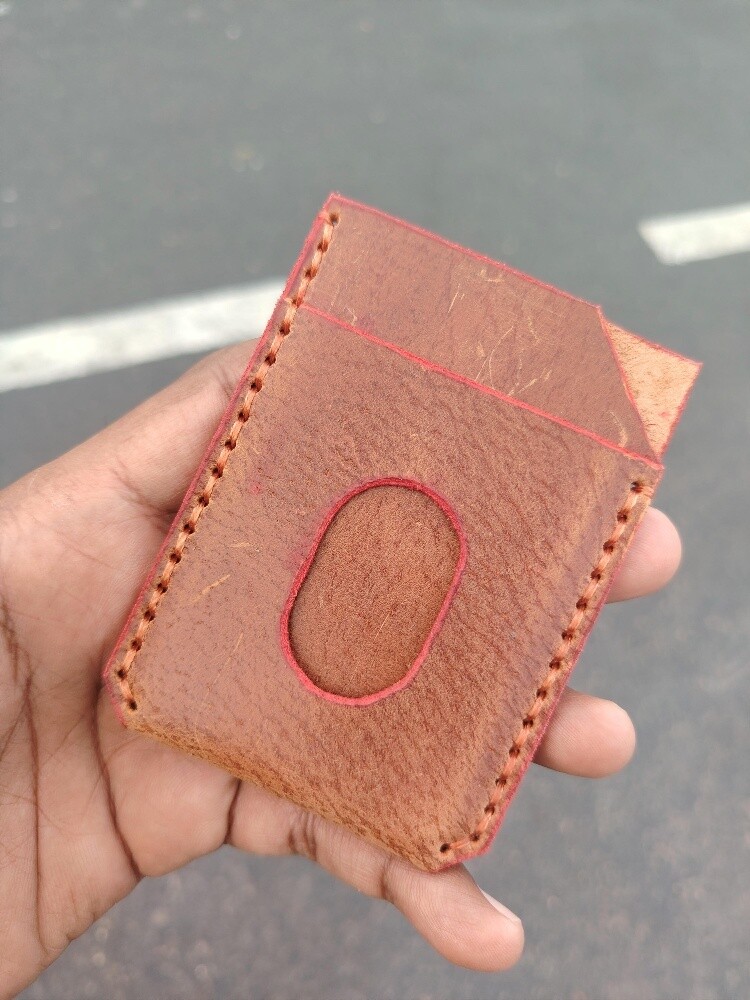 Natural leather wallet - 4