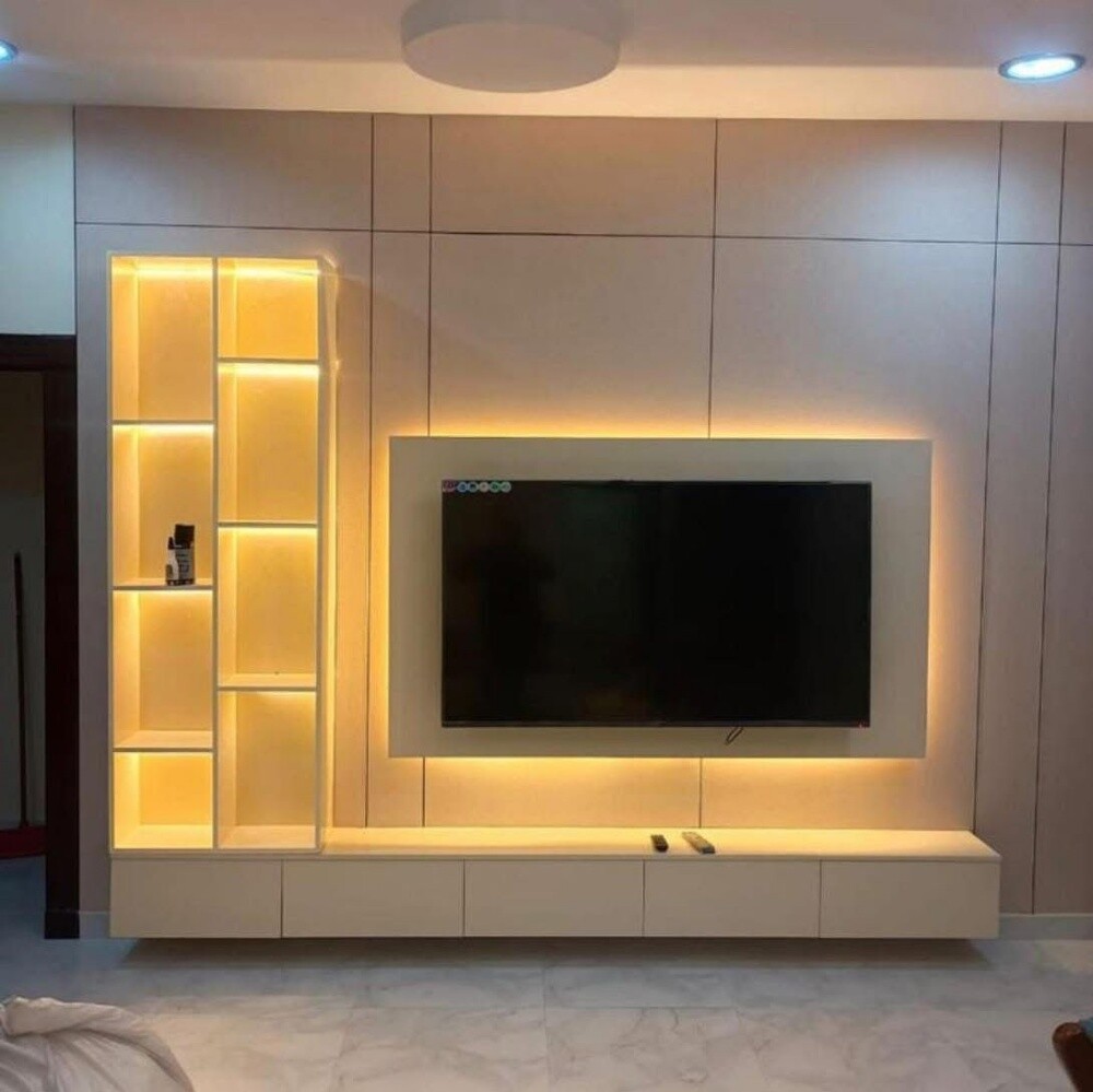 Custom TV Wall Design in DohaTra - 2