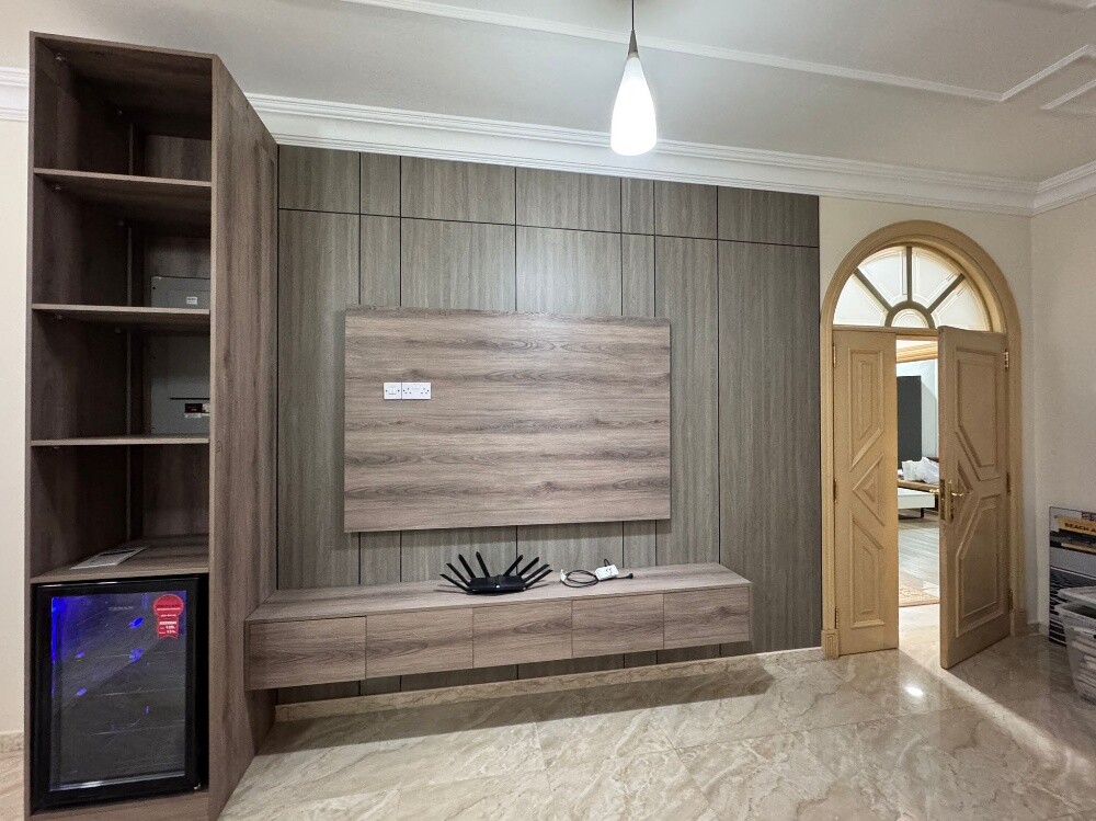 Custom TV Wall Design in DohaTra - 1