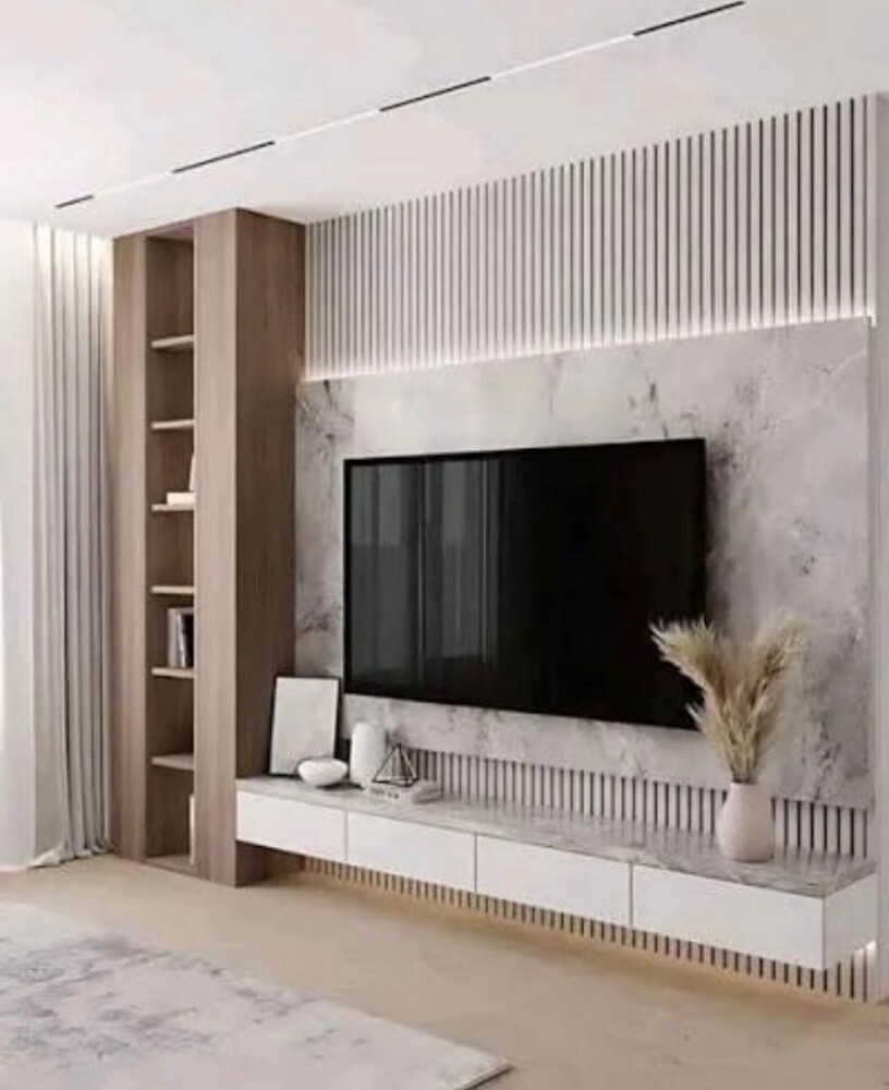 أفضل تصميم جدار تلفزيون في الدوحة - 1