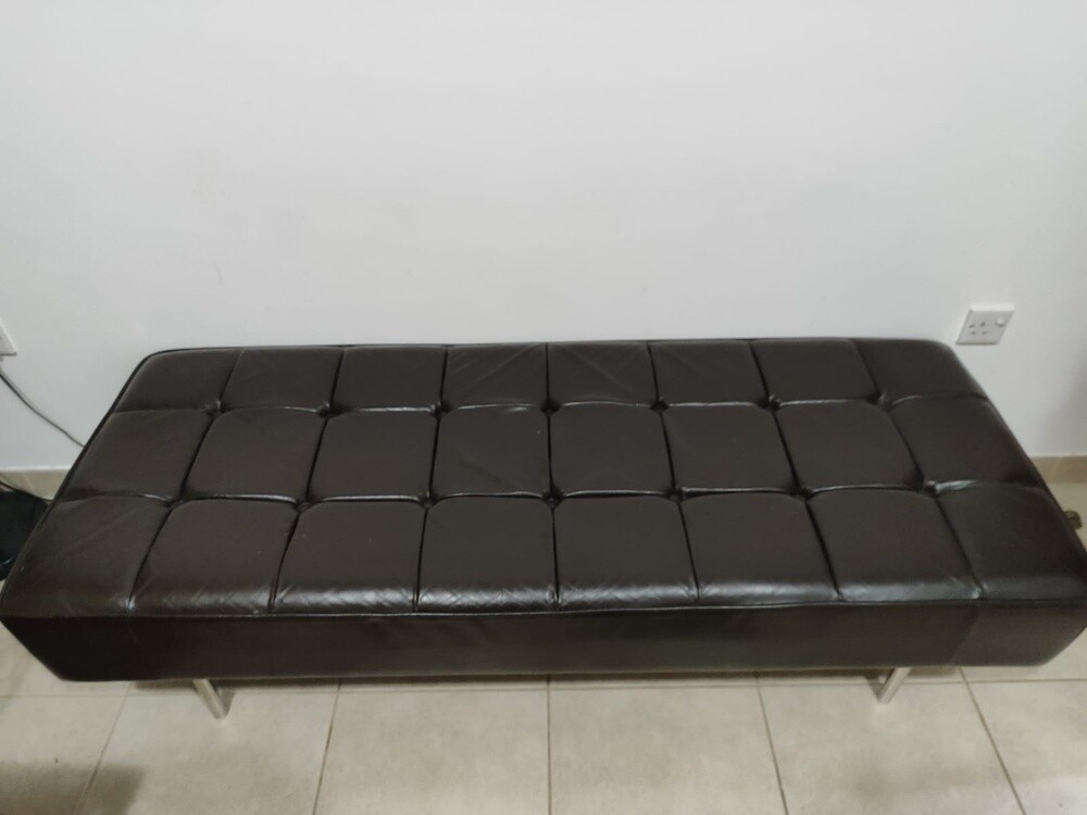 leather settee - 1