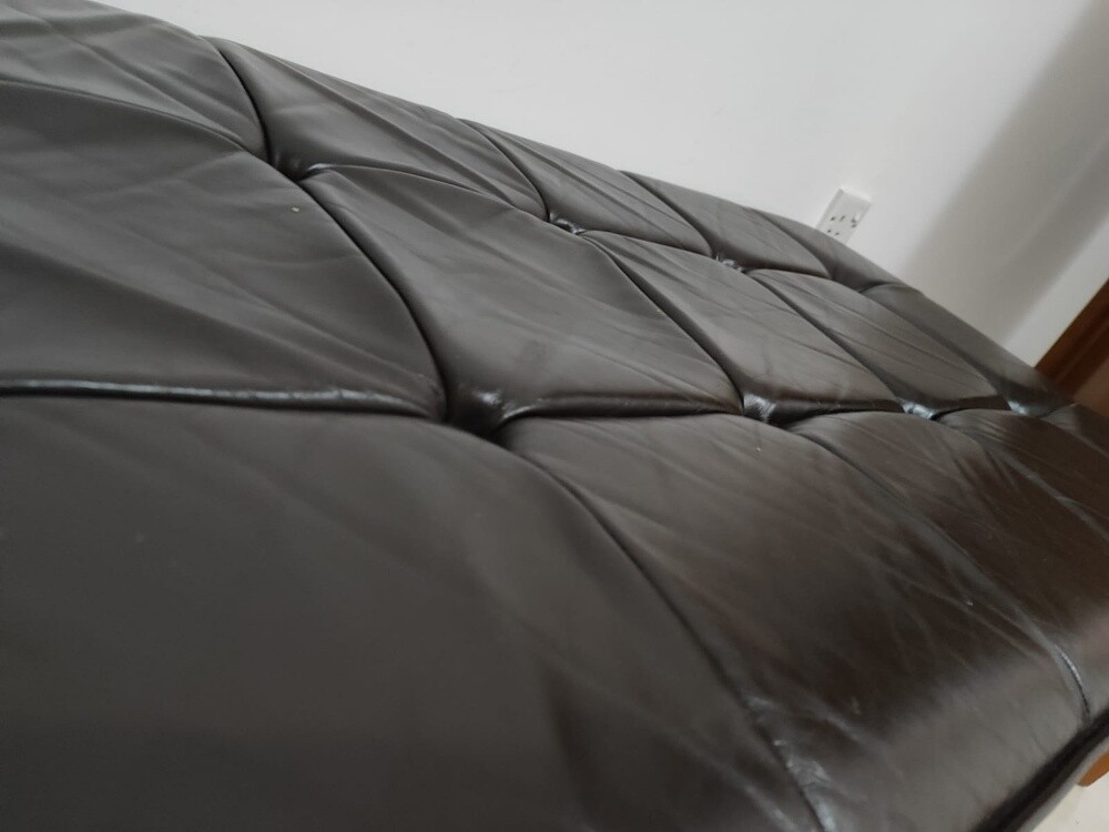leather settee - 2