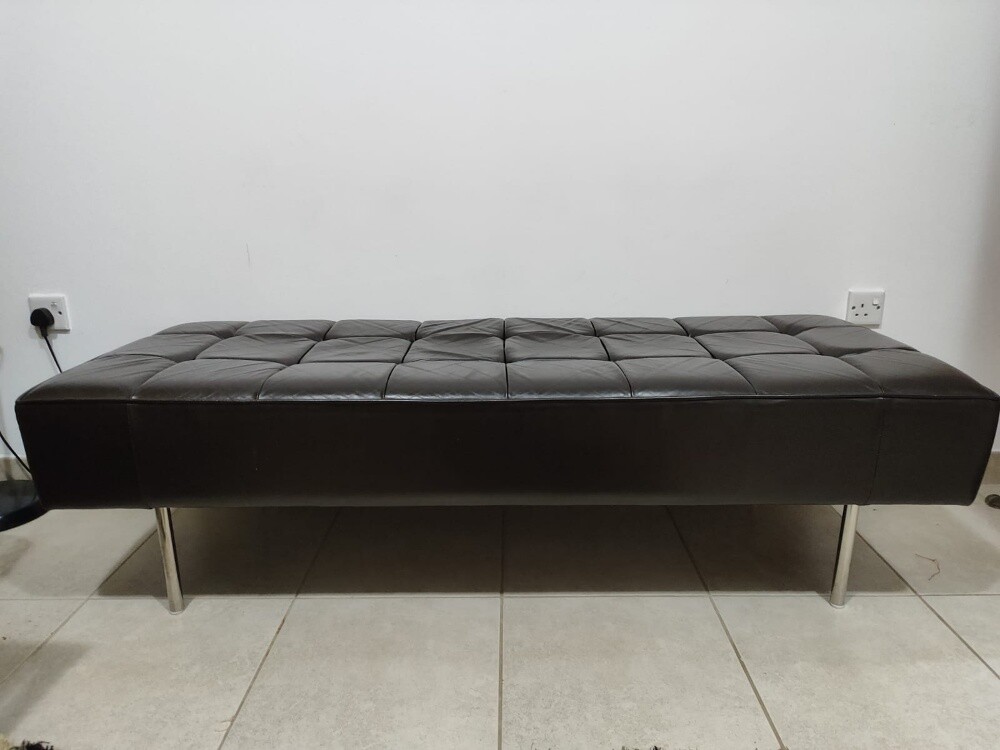 leather settee - 3