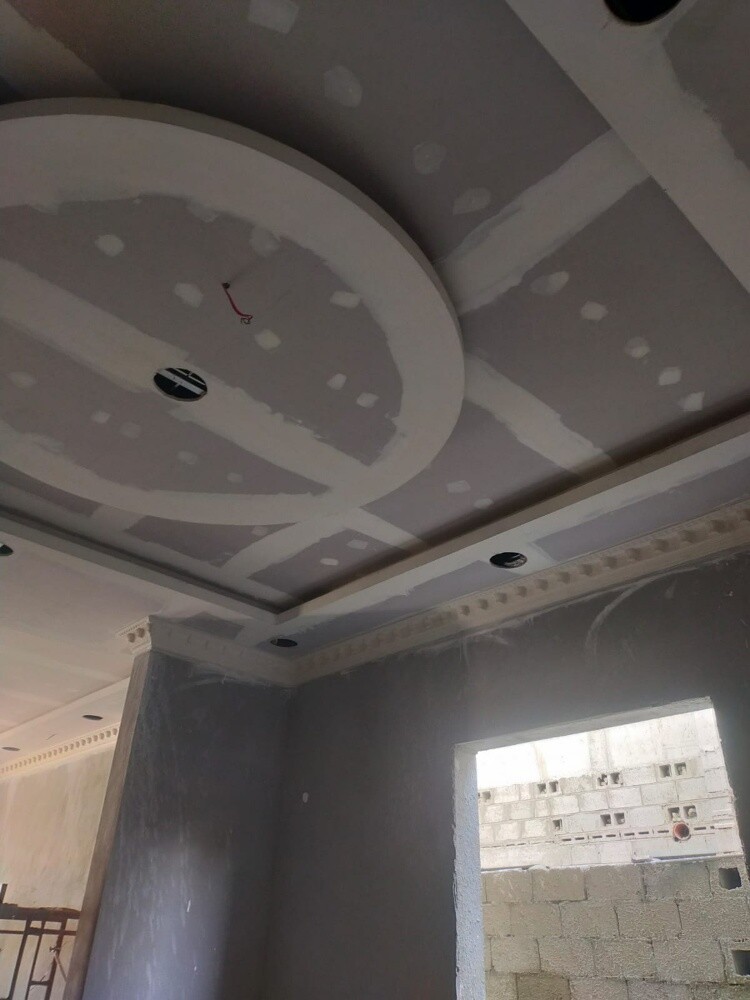 gypsunm board and tiles - 1