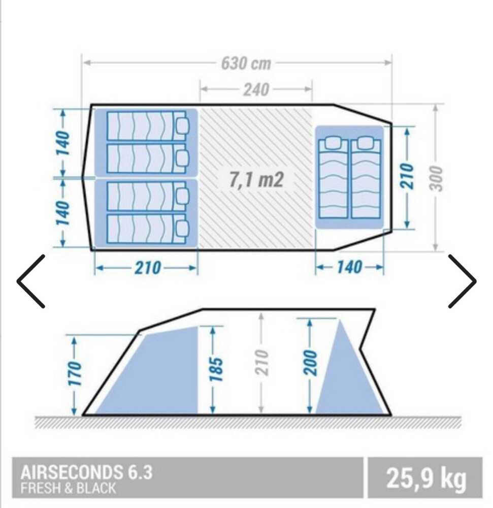 Tent Quecha air seconds 6.3 F&B - 9