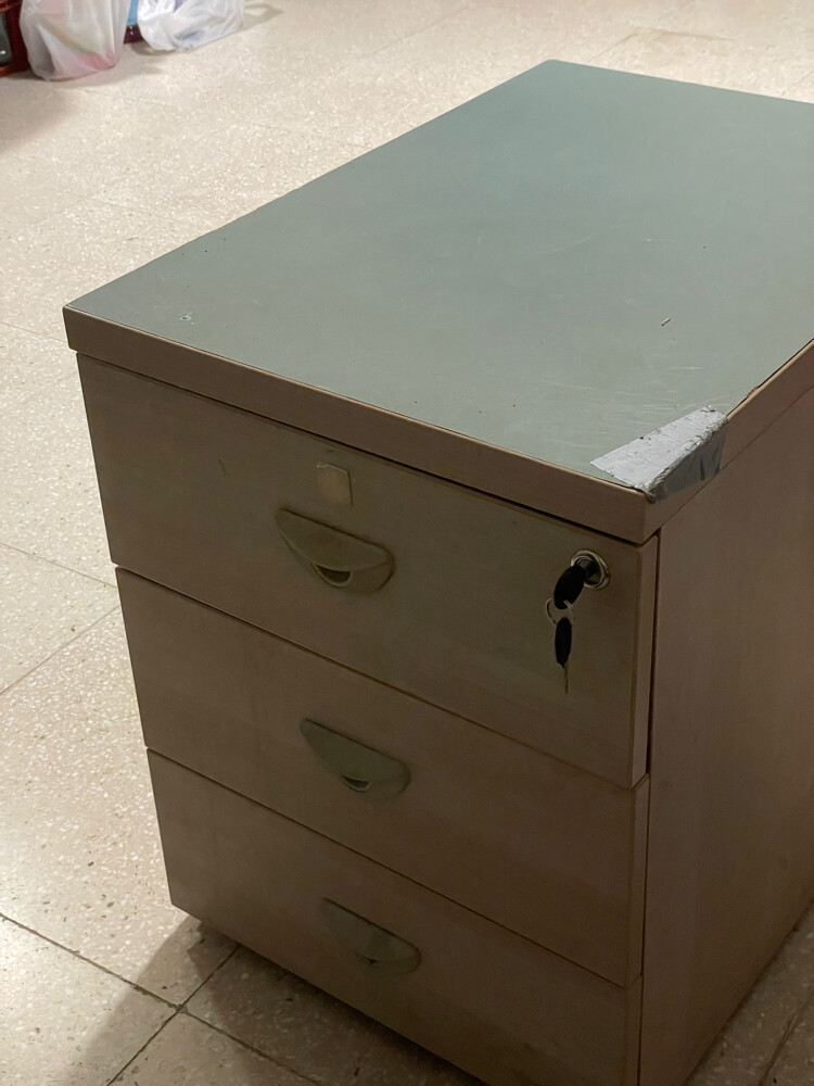 Wooden Pedestal/ Drawer - 4