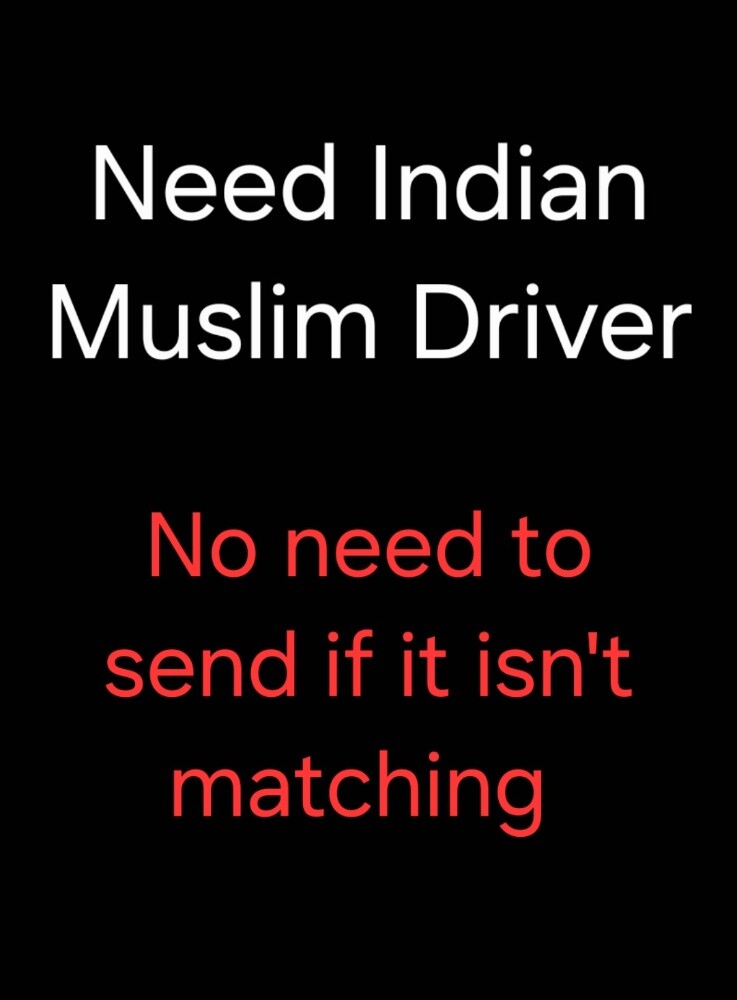 Need Indian , Muslim, light drive - 1