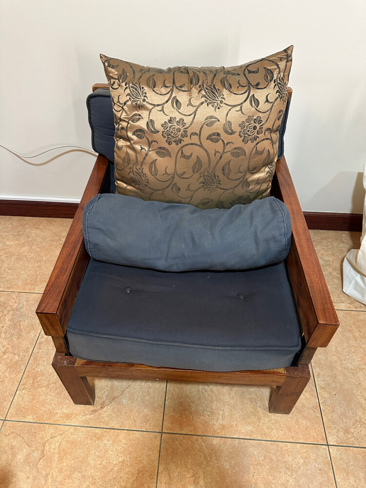 Wooden Sofa 3 single seaters - 2
