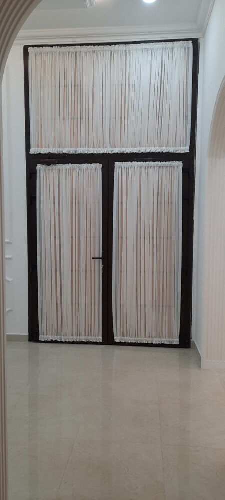 makes new door curtain - 4