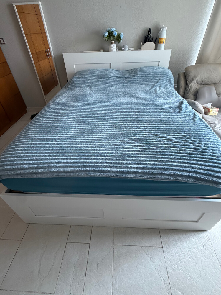 twin bed with storage & headset - 1
