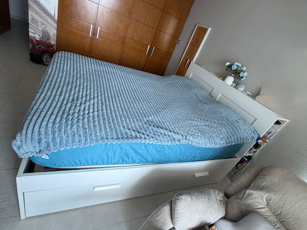 twin bed with storage & headset - 3