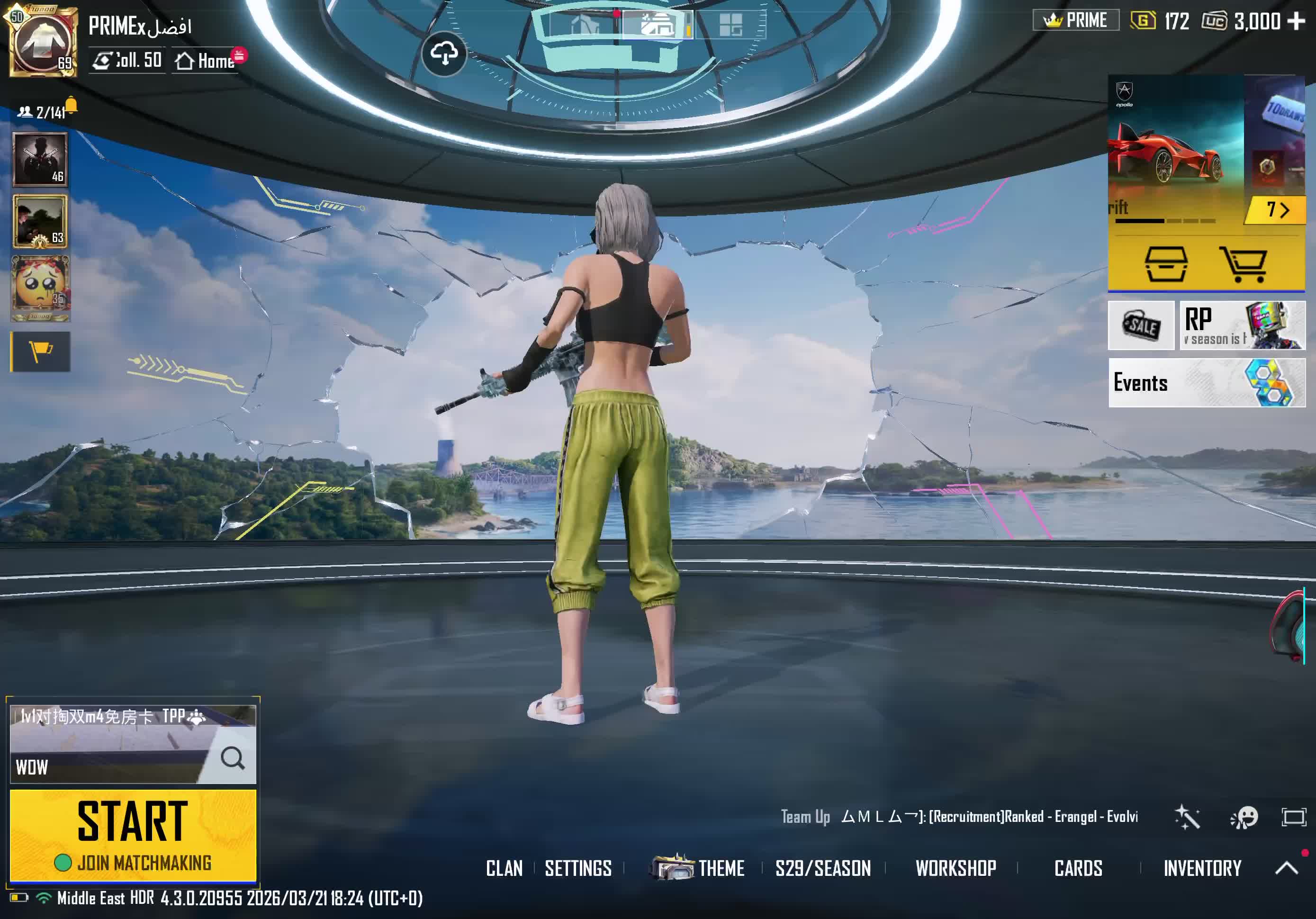 PUBG acc with glacier , mythic fa - 2