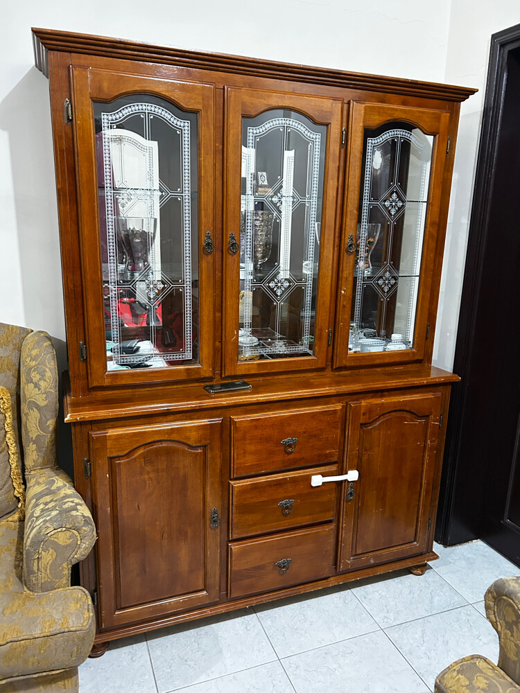 Dining 6chair table wood cabinet - 3