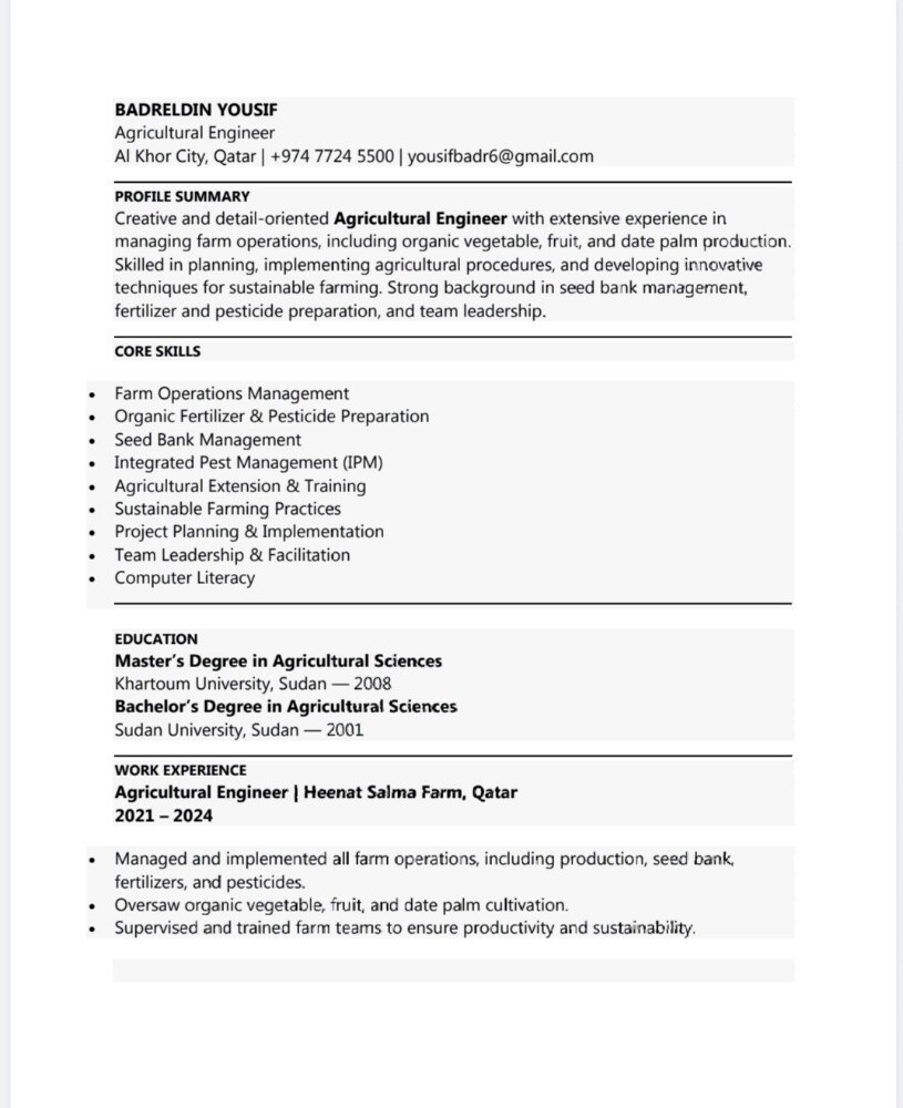 Agricultural Engineer - 8
