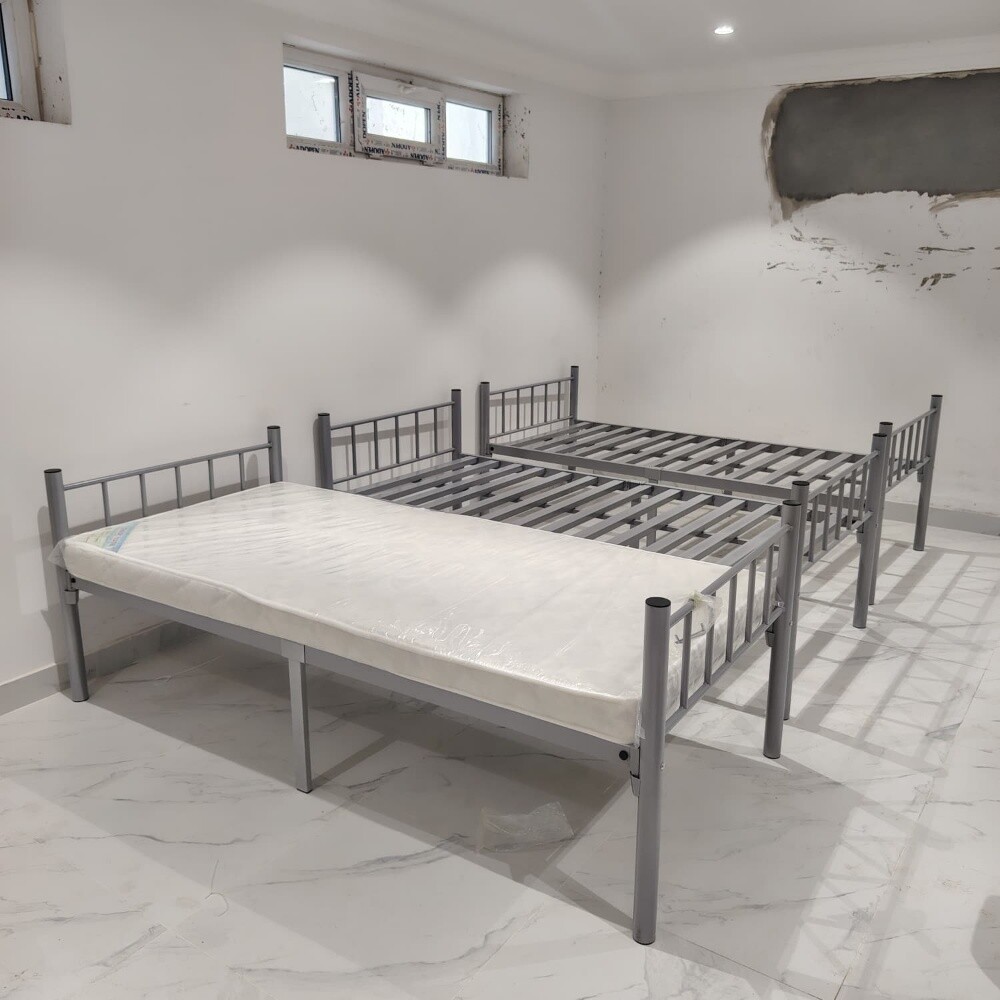 new steel single or double bed - 2