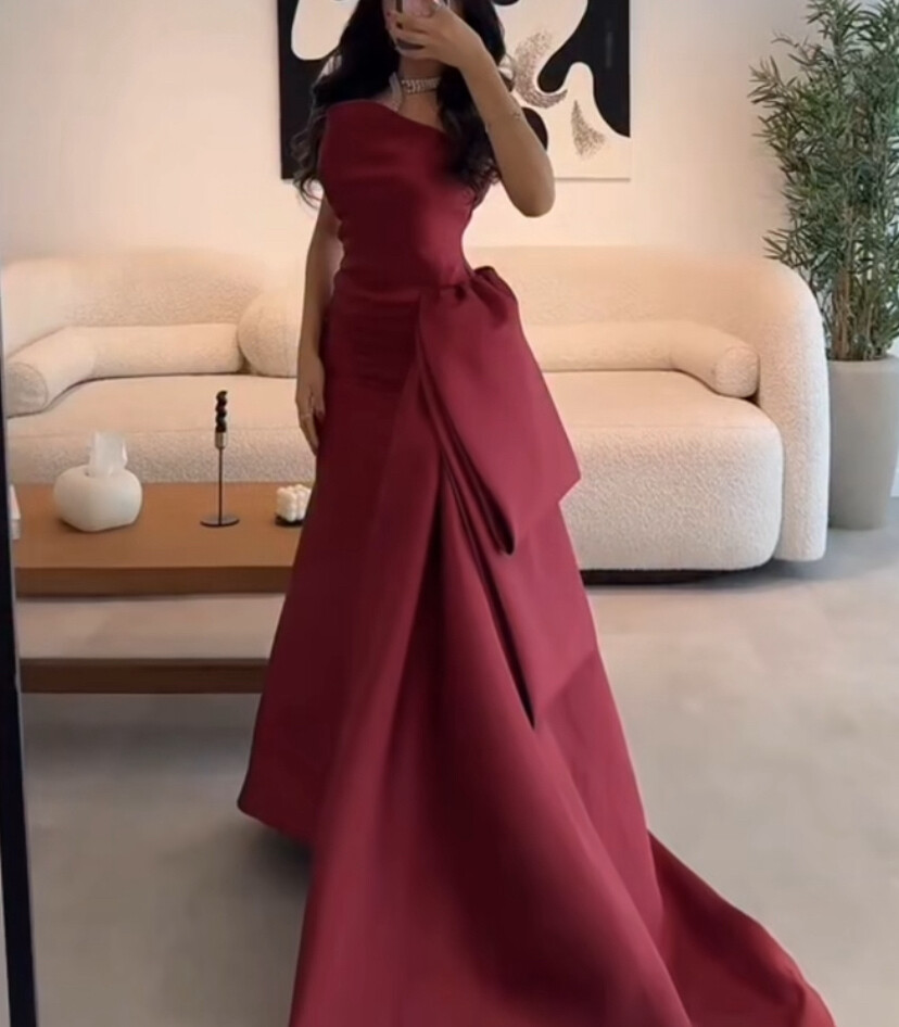 burgundy dress - 1